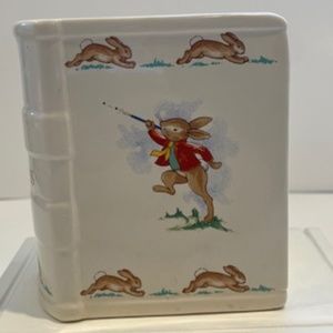 Vintage Royal Doulton Bunnykins Book Coin Bank